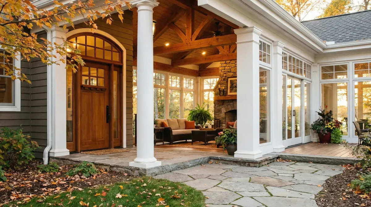 Enclosed porch construction