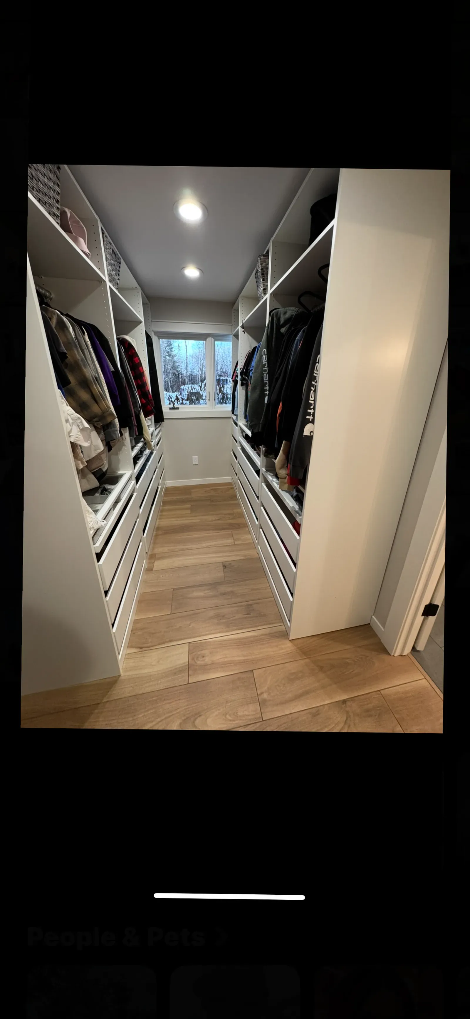 Walk-in closet from second angle