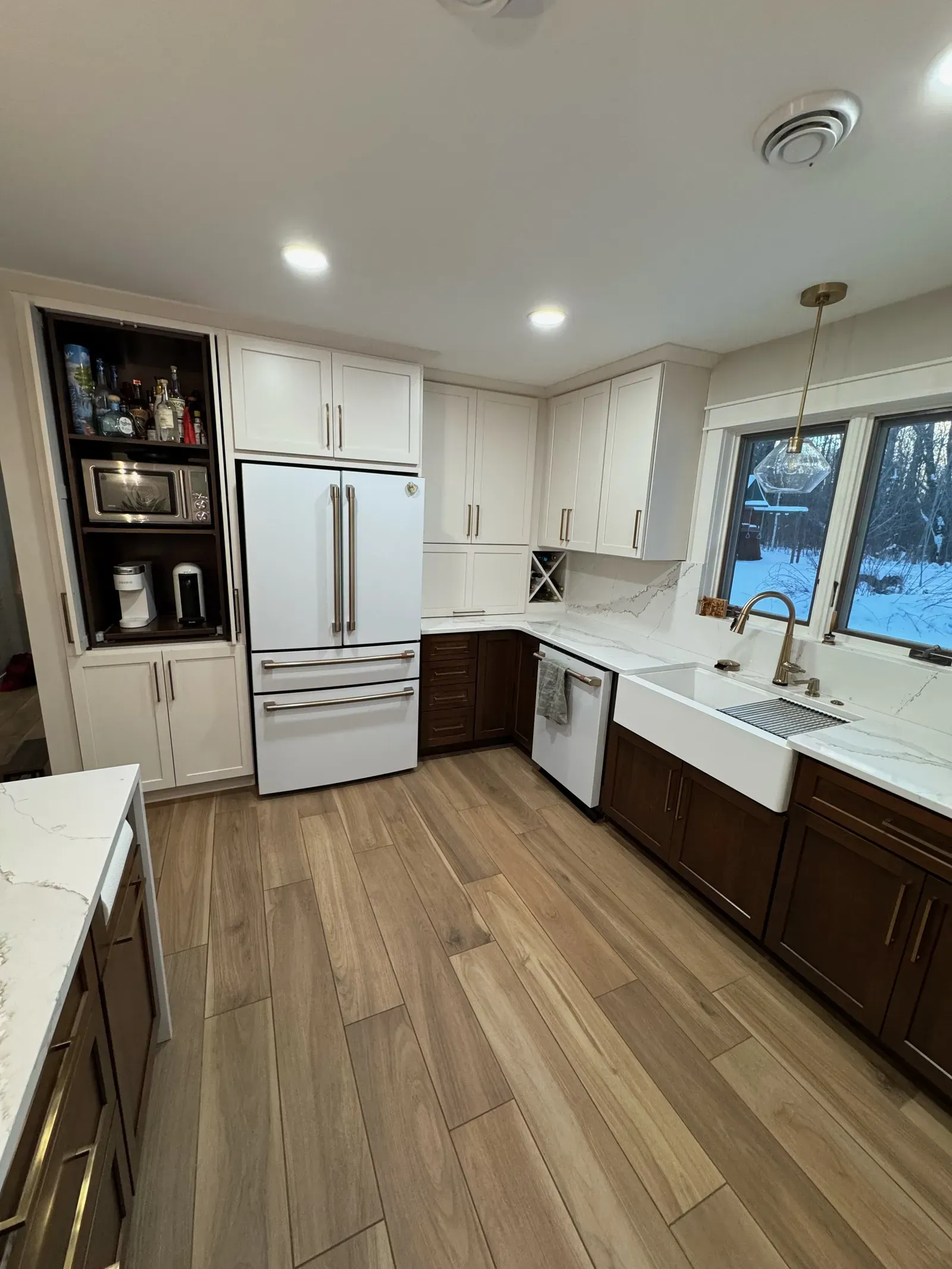 Kitchen detail showing countertops and cabinetry
