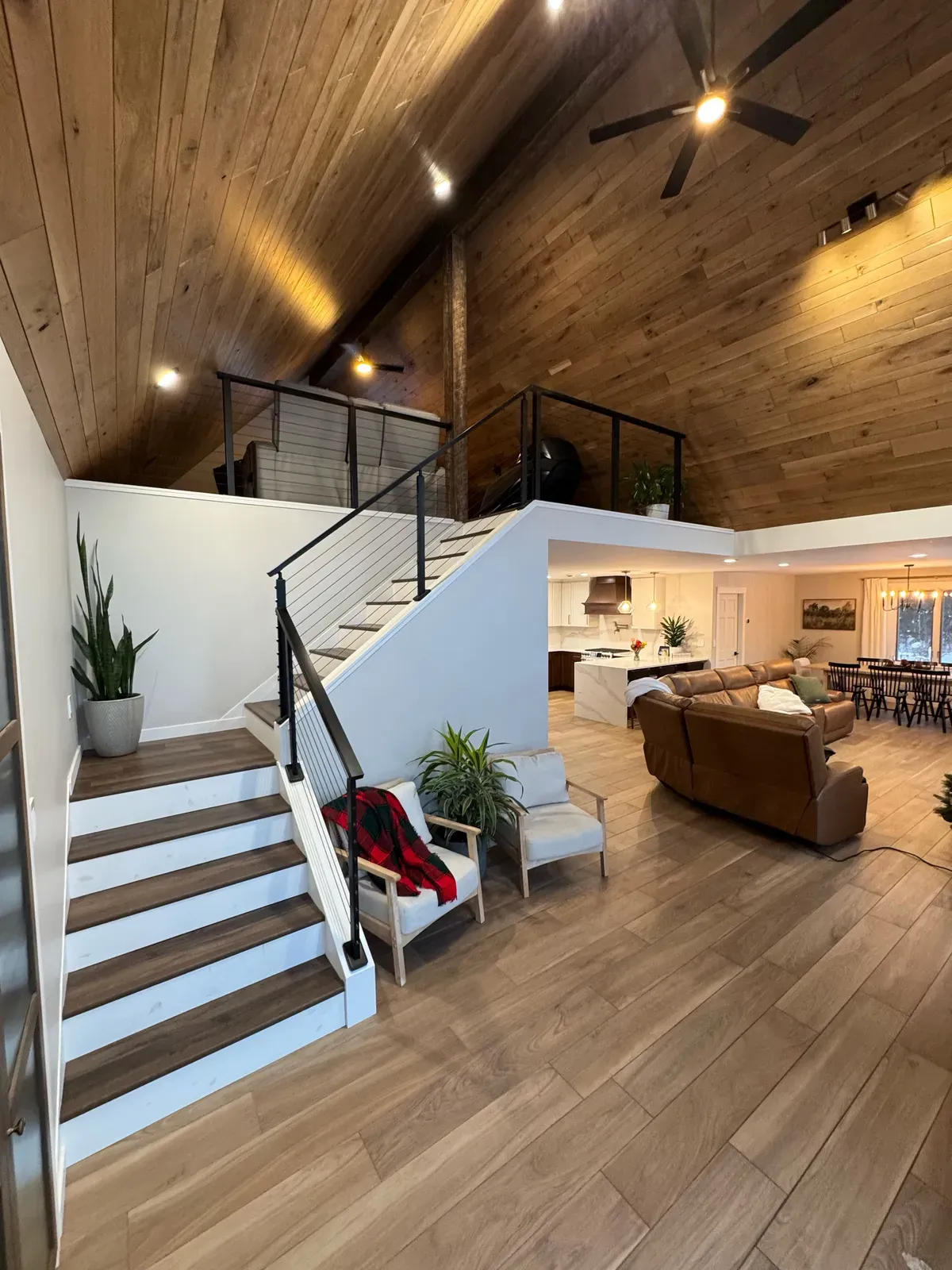 Hardwood and tile flooring installation